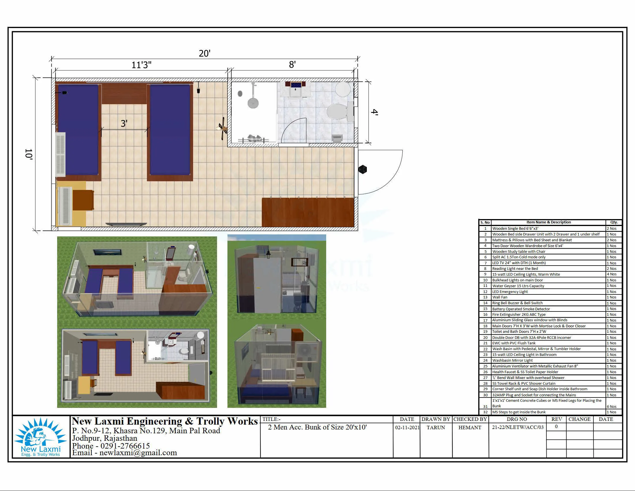 Office Cabin Layout